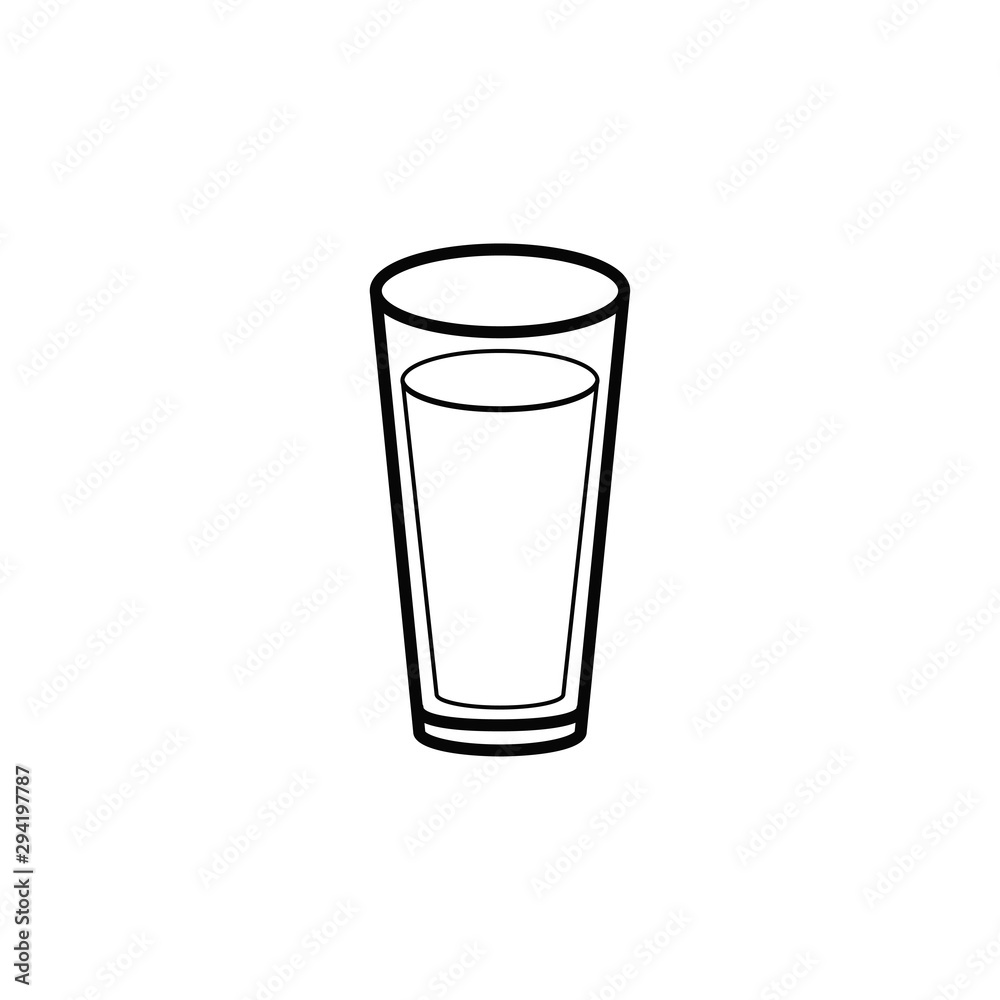 glass icon vector flat design glass icon vector flat design
