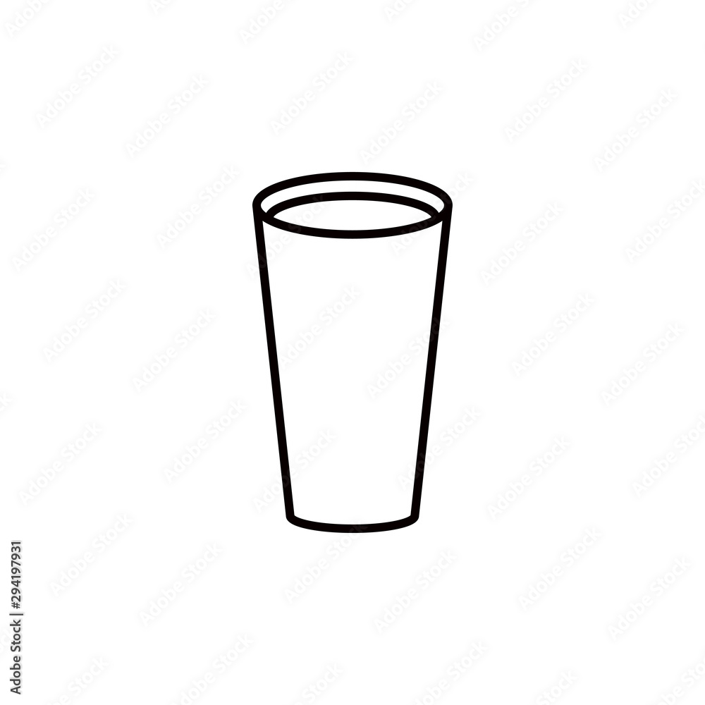 glass icon vector flat design glass icon vector flat design