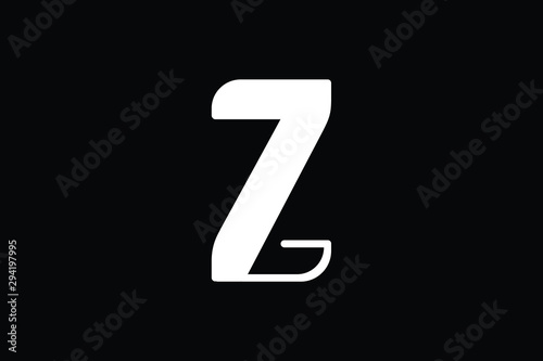 Fototapeta Naklejka Na Ścianę i Meble -  Z Letter Linked Luxury Premium Logo