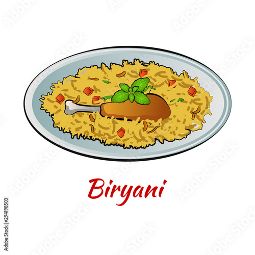 Set of delicious and famous food of Indian in colorful gradient design icon