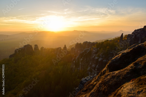 Autumn scenery at Saxon Switzerland