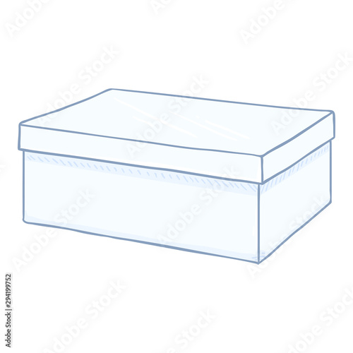 Vector Cartoon White Shoe Box
