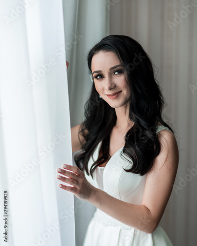 portrait of beautiful woman in wedding dress