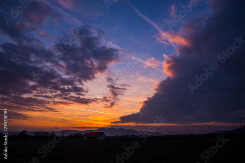 Clouds at the sunset