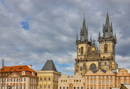 Church of Our Lady before T  n in Old Town Square in Prague Czech Republic