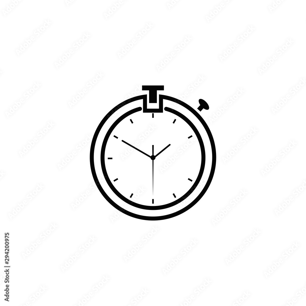 clock icon vector trendy flat design clock icon vector trendy flat design