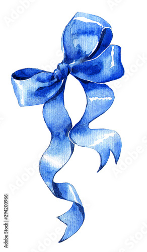 blue bow ribbon