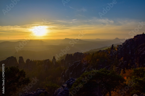 Autumn scenery at Saxon Switzerland