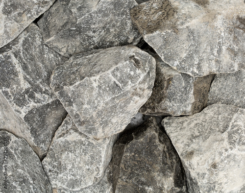 Vue gros plan d'une texture de pierre et rocher gris clair