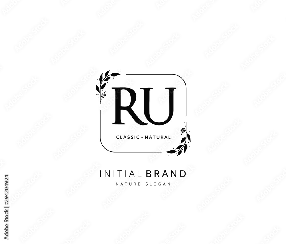 R U RU Beauty vector initial logo, handwriting logo of initial signature, wedding, fashion, jewerly, boutique, floral and botanical with creative template for any company or business. R U RU Beauty vector initial logo, handwriting logo of initial signature, wedding, fashion, jewerly, boutique, floral and botanical with creative template for any company or business.