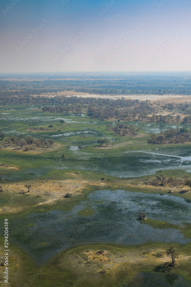Aerial view of the Okavango Delta