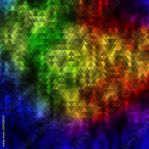 Light Multicolor vector template with lines  triangles.