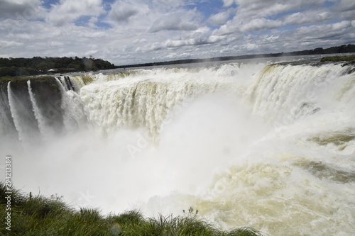 Detailed view of the Iguazu falls