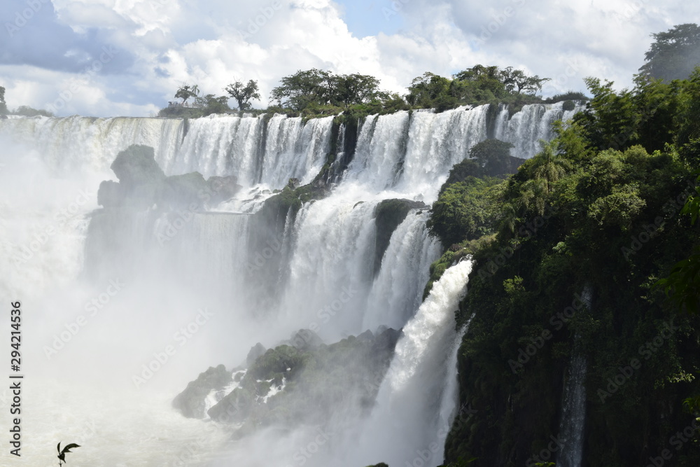 View over the Iguazu falls in Brazil/Argentina