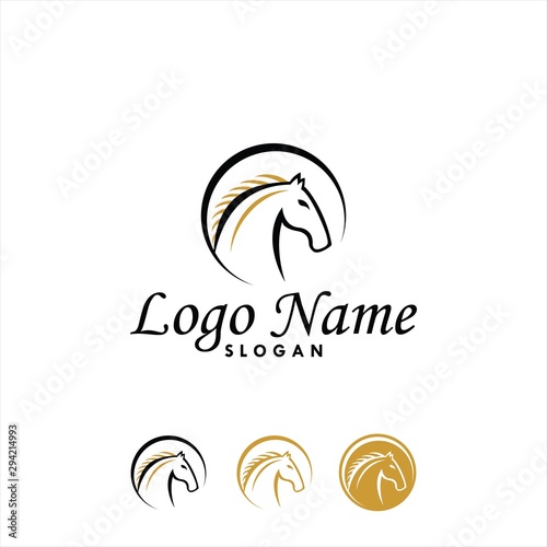 Simple horse head logo vector icon. with Silhouette and line art classic modern look hand drawn. Fun shirt cool cloth bold apparel design clip, smart phone app brand. Quiet friendly charisma real tech