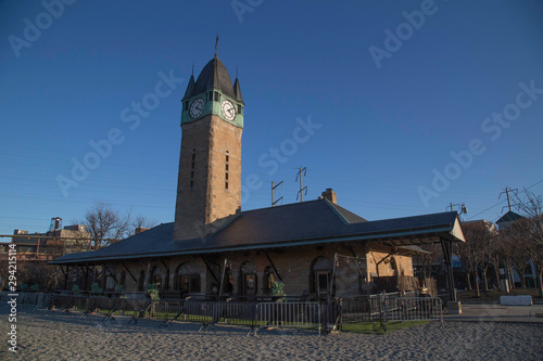 NEWARK, NJ, USA - MAY 7, 2019: OUTSIDE OF elizbabeth train station, New Jersey, USA. photo