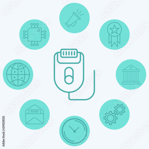 Epilator vector icon sign symbol