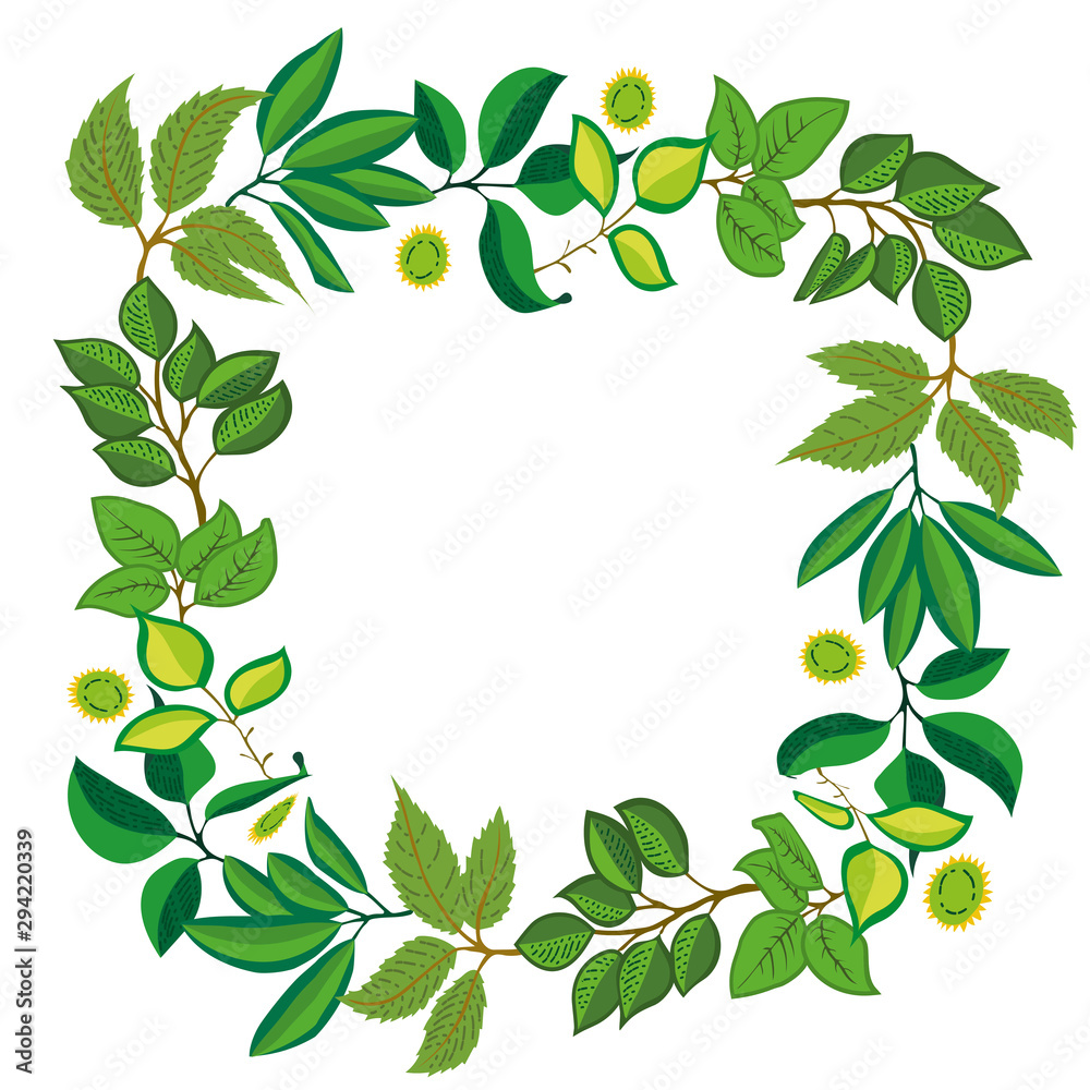Seamless background with green leaves Seamless background with green leaves