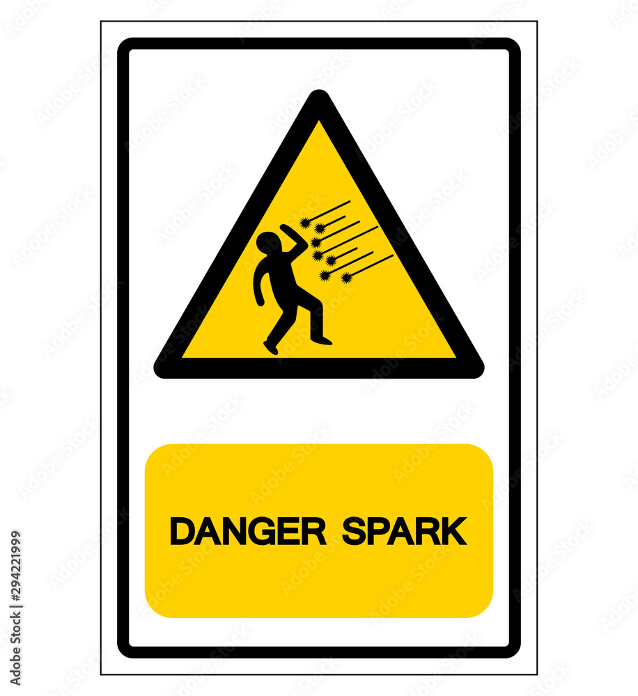 Danger Spark Symbol Sign, Vector Illustration, Isolate On White Background,Label .EPS10 Danger Spark Symbol Sign, Vector Illustration, Isolate On White Background,Label .EPS10