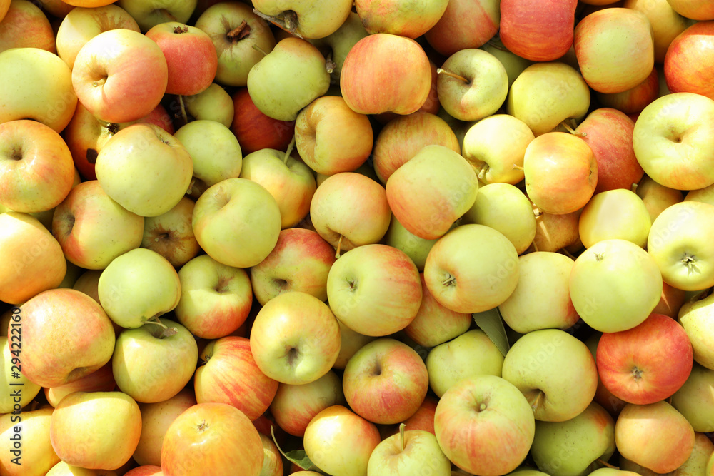 Fresh ripe apples as background, top view Fresh ripe apples as background, top view