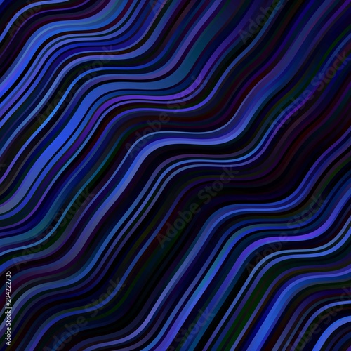 Dark Pink, Blue vector background with curves. Colorful illustration in abstract style with bent lines. Pattern for booklets, leaflets.