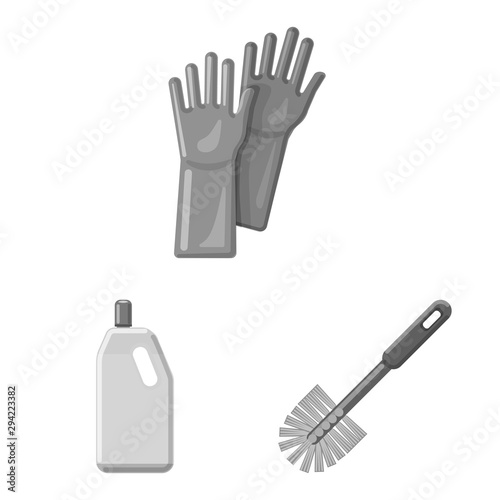 Vector design of cleaning and service symbol. Set of cleaning and household stock vector illustration.