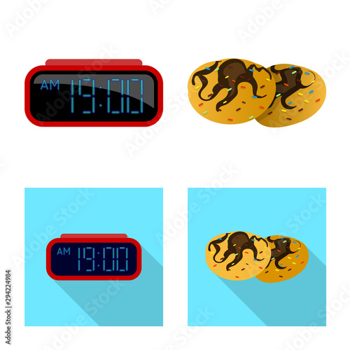Vector illustration of dreams and night logo. Collection of dreams and bedroom stock symbol for web.