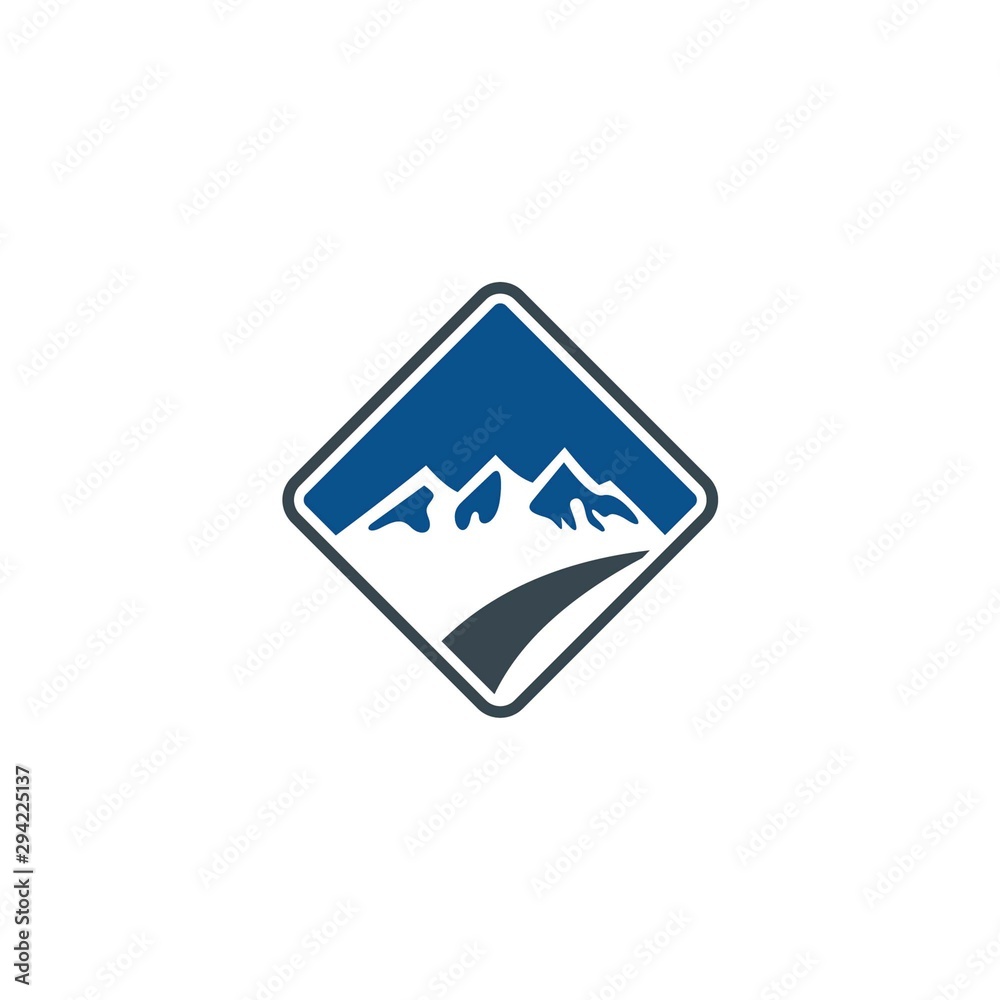 Obraz premium mountain logo template