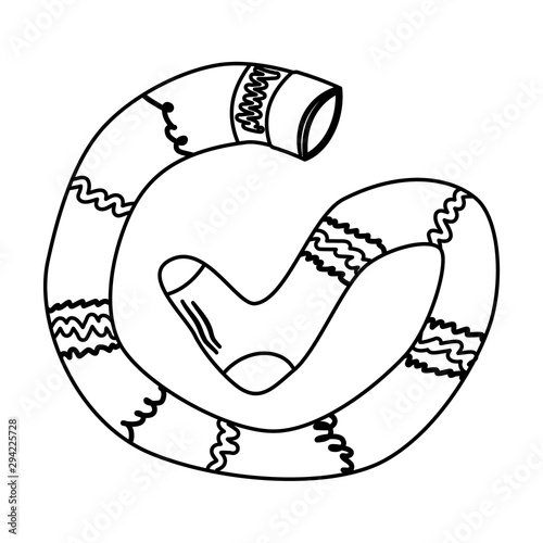 Black and White Pippi Longstocking vector icon. Isolated logo