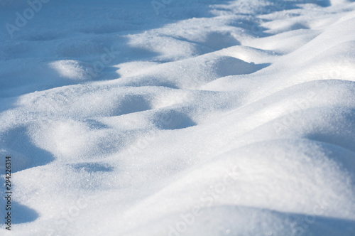 background of pure snow with dunes © Germanova Antonina