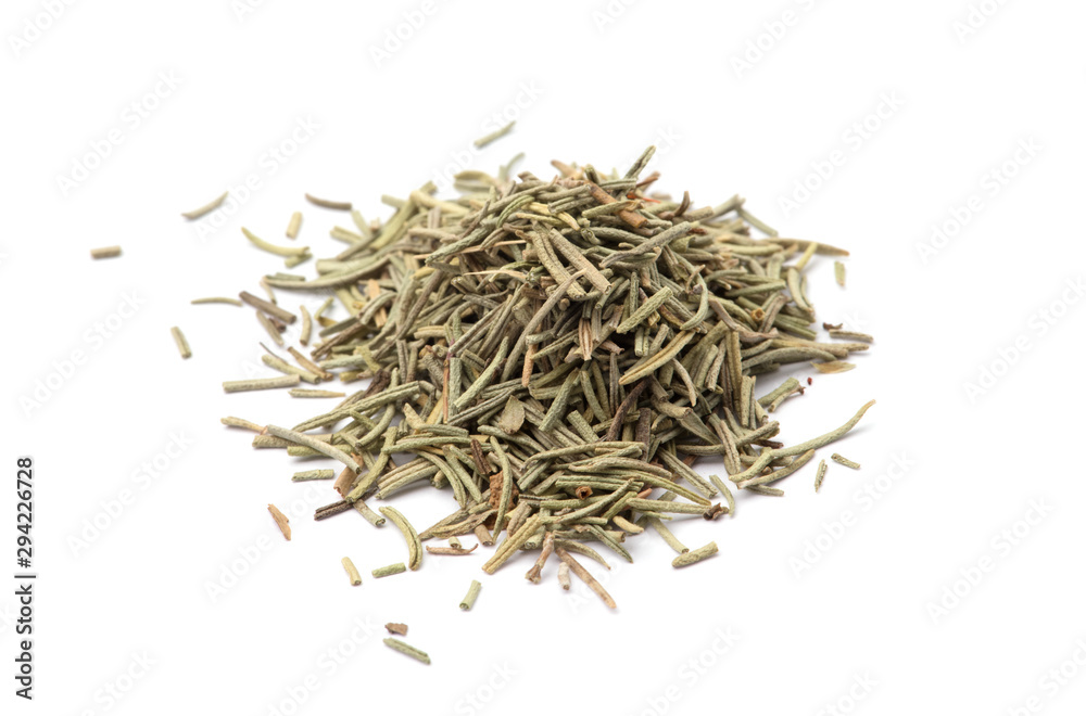 Dried natural rosemary spice isolated Dried natural rosemary spice isolated