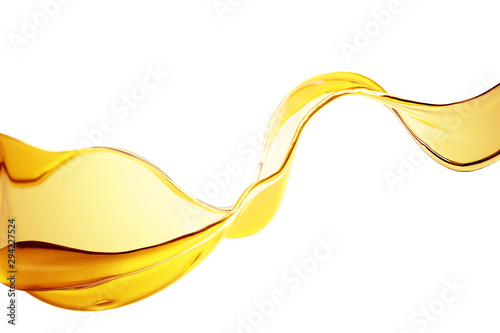 Splash fluid. 3d illustration, 3d rendering.