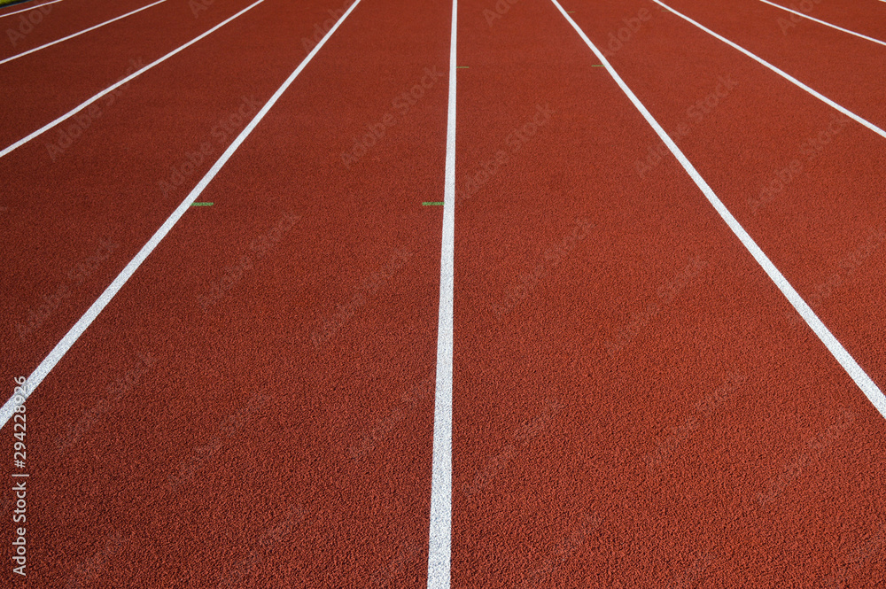 running track in the stadium
