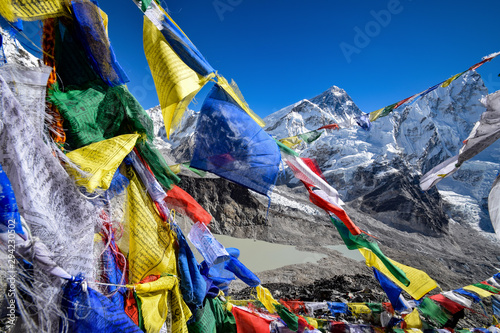 Panorama of Nuptse and Mount Everest seen from Kala Patthar photo