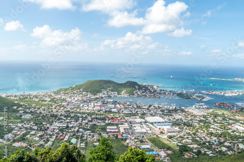 Panaromic view of the beautiful island of st.maarten