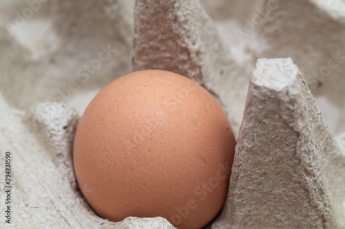 chicken eggs in a box close-up, healthy nutrition, protein.
