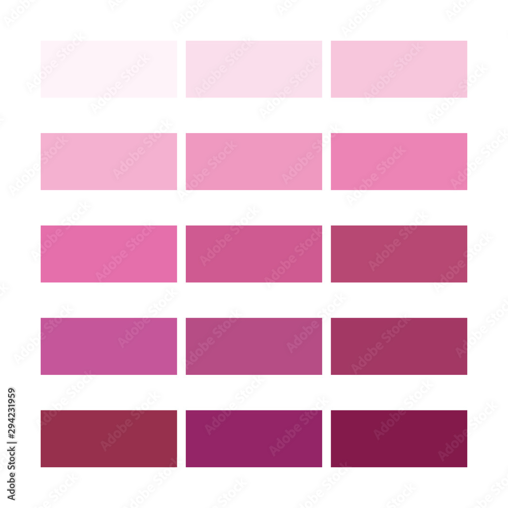 Vettoriale Stock Pink color palette vector illustration | Adobe Stock