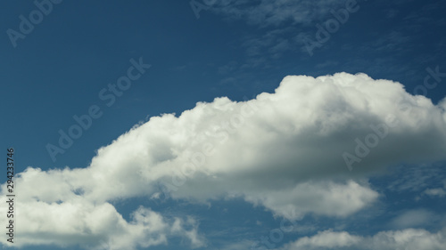 Fluffy Cloud Blue Sky Background