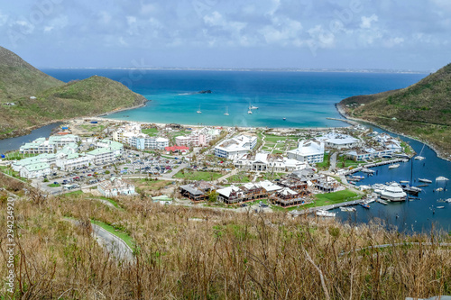 Tableau sur toile Anse Marcel St Martin- November , 2017: Hurricane Irma destroy resorts, homes and buildings on saint martin