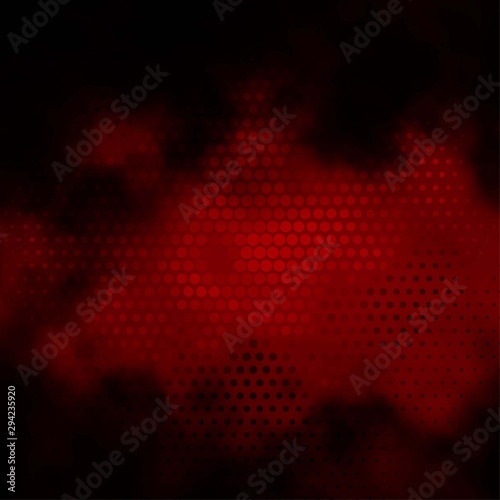 Dark Red vector pattern with circles. Glitter abstract illustration with colorful drops. Design for posters, banners.