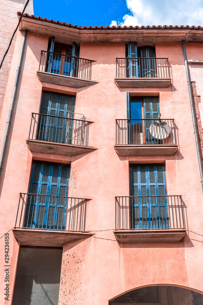 Traditional urban area in southern Spain, Palma de Mallorca, Apr.2019