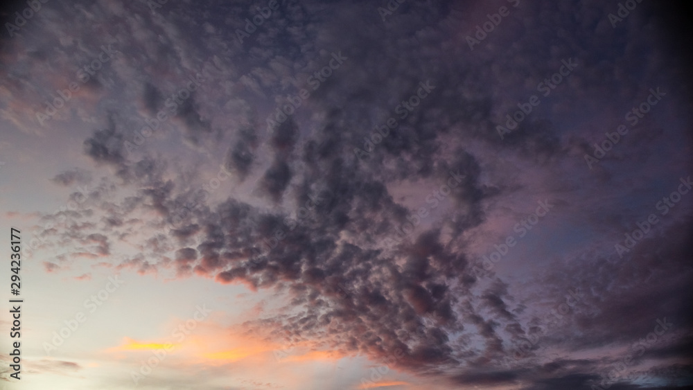 Fototapeta premium dramatic sky with clouds and sun