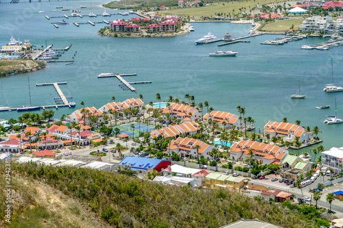 Overview of simpson bay st.maarten post hurricane Irma