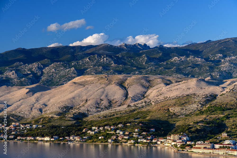 hills on the island of Pag, Croatia