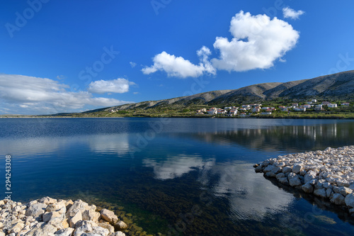 Obraz na płótnie town of Pag on the island of Pag, Croatia w salonie