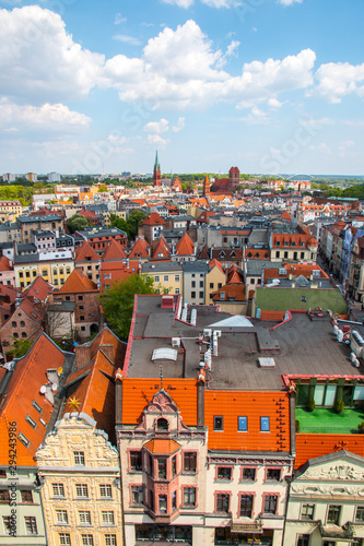 Torun old town, traditional architecture in famous polish city