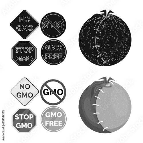 Vector design of test and synthetic symbol. Collection of test and laboratory stock symbol for web.
