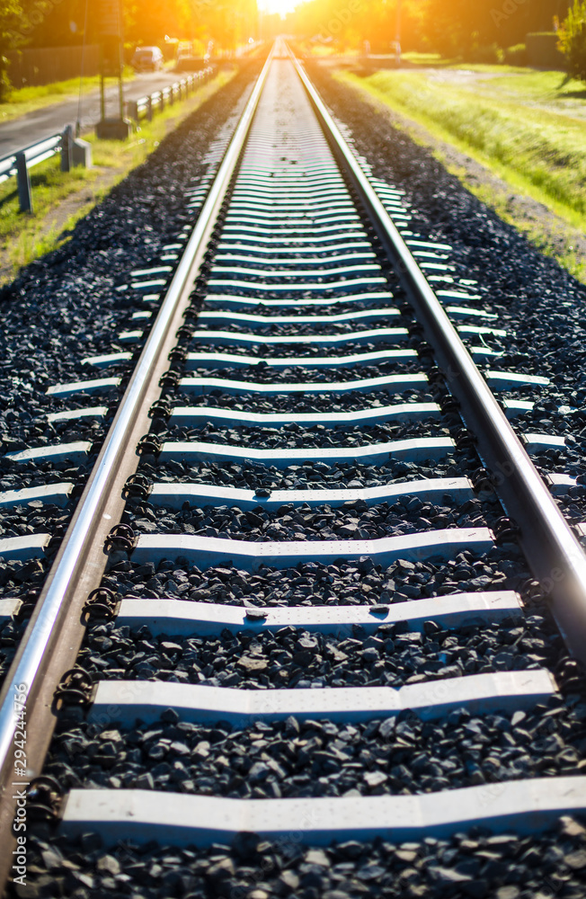Single railway line in vertical Single railway line in vertical