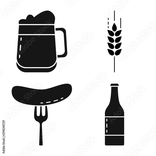 Vector illustration of fresh and ingredient logo. Collection of fresh and bar stock symbol for web.