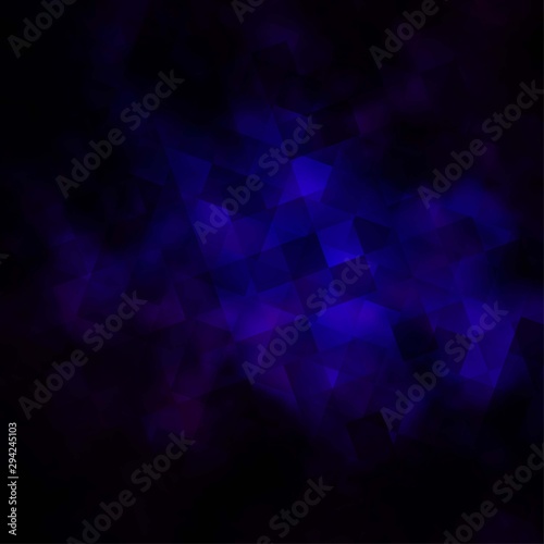 Dark Pink, Blue vector background with triangles, cubes.